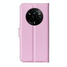 For Realme 14 Pro+ Litchi Texture Horizontal Flip Leather Phone Case with Holder(Pink) - 3