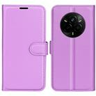 For Realme 14 Pro 5G Litchi Texture Horizontal Flip Leather Phone Case with Holder(Purple) - 1