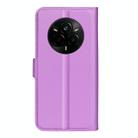 For Realme 14 Pro 5G Litchi Texture Horizontal Flip Leather Phone Case with Holder(Purple) - 3