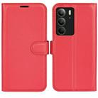 For Realme C75 Litchi Texture Horizontal Flip Leather Phone Case with Holder(Red) - 1