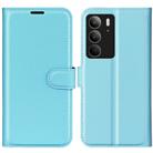 For Realme C75 Litchi Texture Horizontal Flip Leather Phone Case with Holder(Blue) - 1