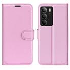 For Realme C75 Litchi Texture Horizontal Flip Leather Phone Case with Holder(Pink) - 1