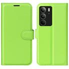 For Realme C75 Litchi Texture Horizontal Flip Leather Phone Case with Holder(Green) - 1