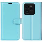For Realme GT 7 Pro 5G Litchi Texture Horizontal Flip Leather Phone Case with Holder(Blue) - 1