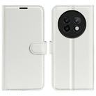 For Realme 13+ 5G Litchi Texture Horizontal Flip Leather Phone Case with Holder(White) - 1