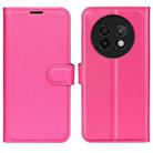 For Realme 13+ 5G Litchi Texture Horizontal Flip Leather Phone Case with Holder(Rose Red) - 1