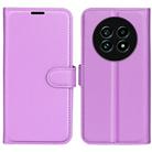 For Realme 13 Pro 5G Litchi Texture Horizontal Flip Leather Phone Case with Holder(Purple) - 1