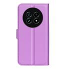 For Realme 13 Pro 5G Litchi Texture Horizontal Flip Leather Phone Case with Holder(Purple) - 3