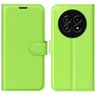 For Realme 13 Pro 5G Litchi Texture Horizontal Flip Leather Phone Case with Holder(Green) - 1