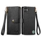 For Nothing CMF Phone 1 Love Zipper Lanyard Leather Phone Case(Black) - 2