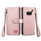 For Nothing Phone 2a Plus Love Zipper Lanyard Leather Phone Case(Pink) - 2