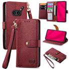 For Nothing Phone 2a Plus Love Zipper Lanyard Leather Phone Case(Red) - 1