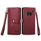 For Nothing Phone 2a Plus Love Zipper Lanyard Leather Phone Case(Red) - 2