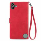 For Nothing CMF Phone 1 Embossed Flower Zipper Leather Phone Case(Red) - 3