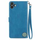 For Nothing CMF Phone 1 Embossed Flower Zipper Leather Phone Case(Blue) - 3