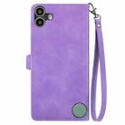 For Nothing CMF Phone 1 Embossed Flower Zipper Leather Phone Case(Purple) - 3