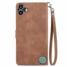 For Nothing CMF Phone 1 Embossed Flower Zipper Leather Phone Case(Brown) - 3