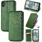 For Nothing CMF Phone 1 Cubic Grid Pressed Magnetic Leather Phone Case(Green) - 1