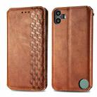 For Nothing CMF Phone 1 Cubic Grid Pressed Magnetic Leather Phone Case(Brown) - 2