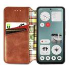 For Nothing CMF Phone 1 Cubic Grid Pressed Magnetic Leather Phone Case(Brown) - 3