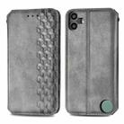 For Nothing CMF Phone 1 Cubic Grid Pressed Magnetic Leather Phone Case(Gray) - 2