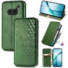 For Nothing Phone 2a Plus Cubic Grid Pressed Magnetic Leather Phone Case(Green) - 1