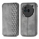 For Nothing Phone 3a Cubic Grid Pressed Magnetic Leather Phone Case(Gray) - 2