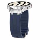 For Samsung Galaxy Watch FE 40mm 20mm Quick Release Silver Buckle Royal Silicone Watch Band(Navy Blue) - 3