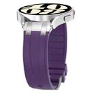 For Samsung Galaxy Watch 6 40 / 44mm 20mm Quick Release Silver Buckle Royal Silicone Watch Band(Purple) - 3