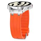 For Samsung Galaxy Watch 6 Classic 20mm Quick Release Silver Buckle Royal Silicone Watch Band(Orange) - 3