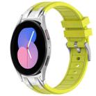 For Samsung Galaxy Watch 5 40 / 44mm 20mm Quick Release Silver Buckle Royal Silicone Watch Band(Vital Yellow) - 1