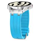 For Samsung Galaxy Watch 5 40 / 44mm 20mm Quick Release Silver Buckle Royal Silicone Watch Band(Sky Blue) - 3