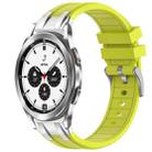 For Samsung Galaxy Watch 4 Classic 42 / 46mm 20mm Quick Release Silver Buckle Royal Silicone Watch Band(Vital Yellow) - 1