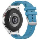 For Samsung Galaxy Watch Active 2 20mm Quick Release Silver Buckle Royal Silicone Watch Band(Sea Blue) - 2