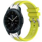 For Samsung Galaxy Watch 42mm 20mm Quick Release Silver Buckle Royal Silicone Watch Band(Vital Yellow) - 1