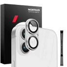 For iPhone 16 / 16 Plus NORTHJO Matte Camera Lens Protector Tempered Glass Rear Lens Film(Silver) - 1