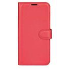 For TCL 501 Litchi Texture Horizontal Flip Leather Phone Case with Holder(Red) - 2