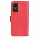 For TCL 501 Litchi Texture Horizontal Flip Leather Phone Case with Holder(Red) - 3