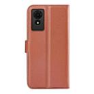 For TCL 501 Litchi Texture Horizontal Flip Leather Phone Case with Holder(Brown) - 3