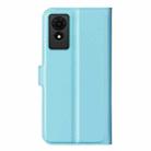 For TCL 501 Litchi Texture Horizontal Flip Leather Phone Case with Holder(Blue) - 3