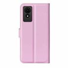 For TCL 501 Litchi Texture Horizontal Flip Leather Phone Case with Holder(Pink) - 3