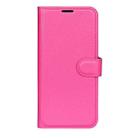 For TCL 501 Litchi Texture Horizontal Flip Leather Phone Case with Holder(Rose red) - 2