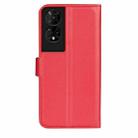 For TCL 50 5G Litchi Texture Horizontal Flip Leather Phone Case with Holder(Red) - 3