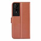 For TCL 50 5G Litchi Texture Horizontal Flip Leather Phone Case with Holder(Brown) - 3