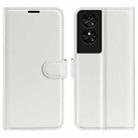 For TCL 50 SE Litchi Texture Horizontal Flip Leather Phone Case with Holder(White) - 1