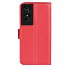 For TCL 50 SE Litchi Texture Horizontal Flip Leather Phone Case with Holder(Red) - 3