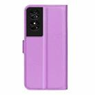 For TCL 50 SE Litchi Texture Horizontal Flip Leather Phone Case with Holder(Purple) - 3