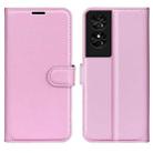 For TCL 50 SE Litchi Texture Horizontal Flip Leather Phone Case with Holder(Pink) - 1