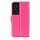 For TCL 50 SE Litchi Texture Horizontal Flip Leather Phone Case with Holder(Rose red) - 3