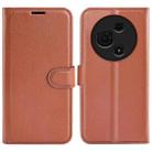 For TCL 605 / 60 SE Litchi Texture Horizontal Flip Leather Phone Case with Holder(Brown) - 1